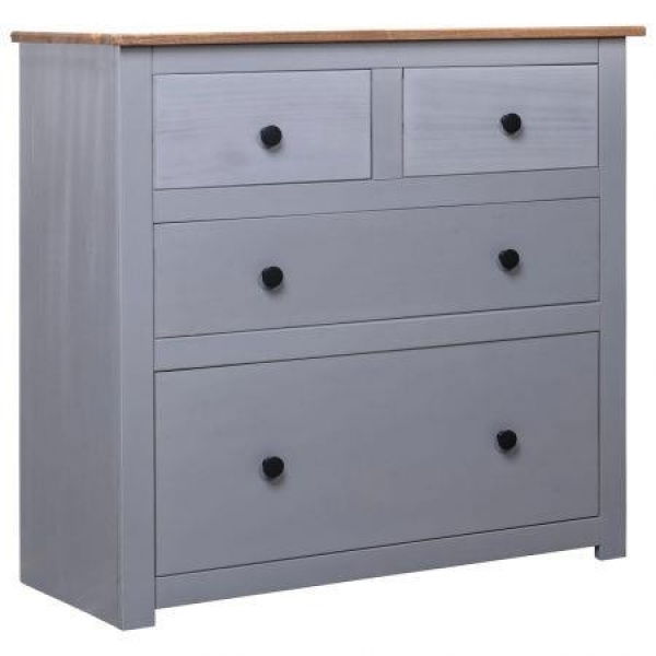 Sideboard Grey 80x40x83 Cm Pinewood Panama Range