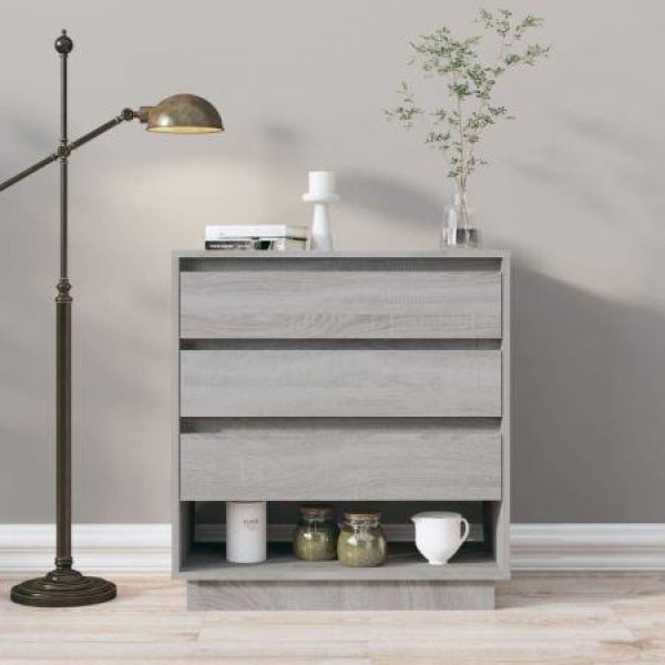 Sideboard Grey Sonoma 70x41x75 Cm Engineered Wood