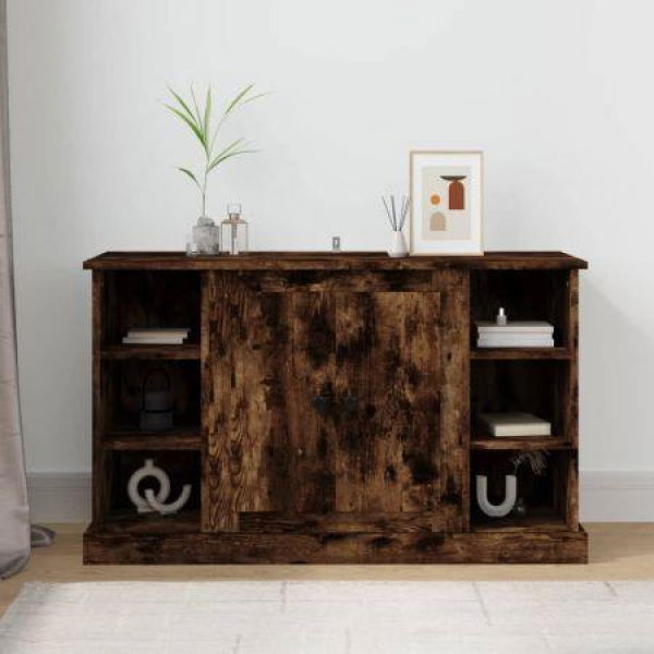 Sideboard Smoked Oak 100x35.5x60 Cm Engineered Wood.