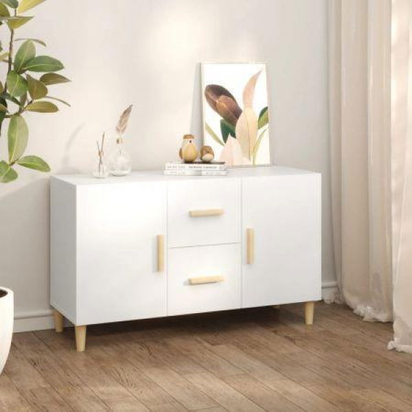 Sideboard White 100x36x60 Cm Engineered Wood