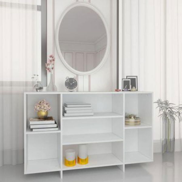 Sideboard White 120x30x75 Cm Engineered Wood