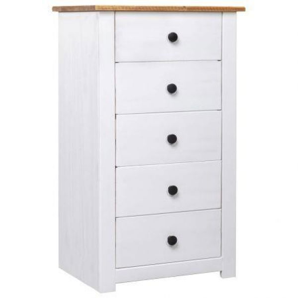 Sideboard White 46x40x89 Cm Pine Panama Range