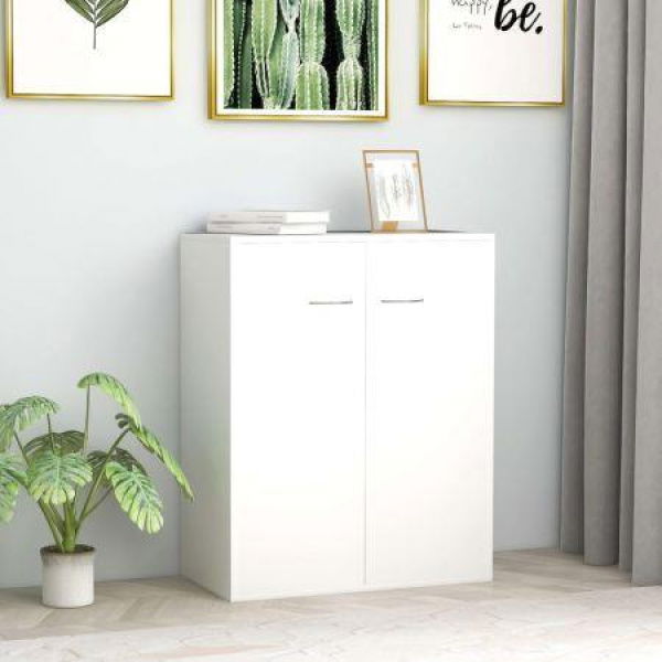 Sideboard White 60x30x75 Cm Chipboard