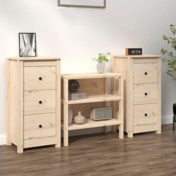 Sideboards 2 Pcs 40x35x80 Cm Solid Wood Pine