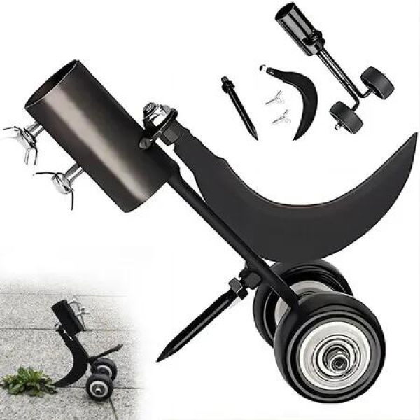 Sidewalk Crack Weeding Tools Wheels Garden Long Handle Detachable Stand Up Manual Weeder Remover Patio Lawn Driveway Gardening Accessories
