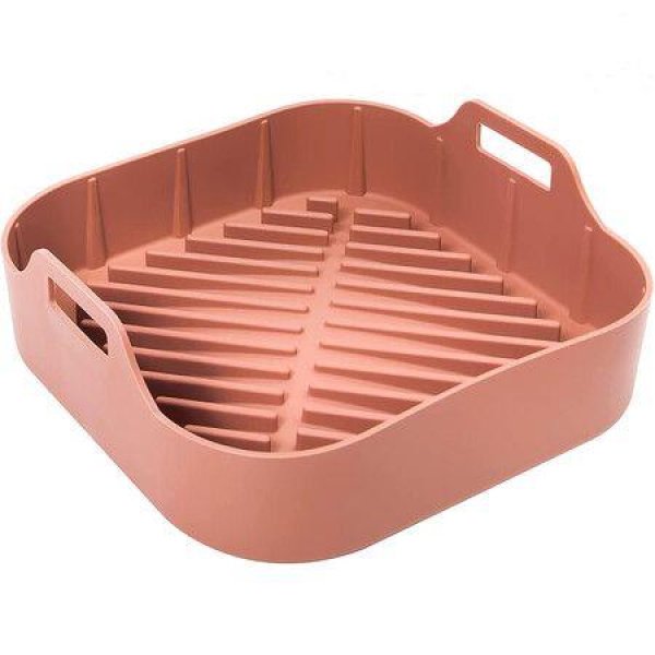 Silicone Air Fryer Pot Easy Clean Air Fryer Oven Accessory Replace Parchment Paper Liners Food Safe Reusable Basket