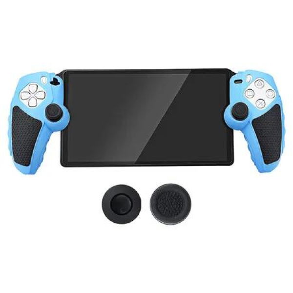 Silicone Grip Cover Case for PlayStation Portal, Anti-Slip Controller Protective Sleeve Ergonomic Case with 2 Thumb Grip Caps