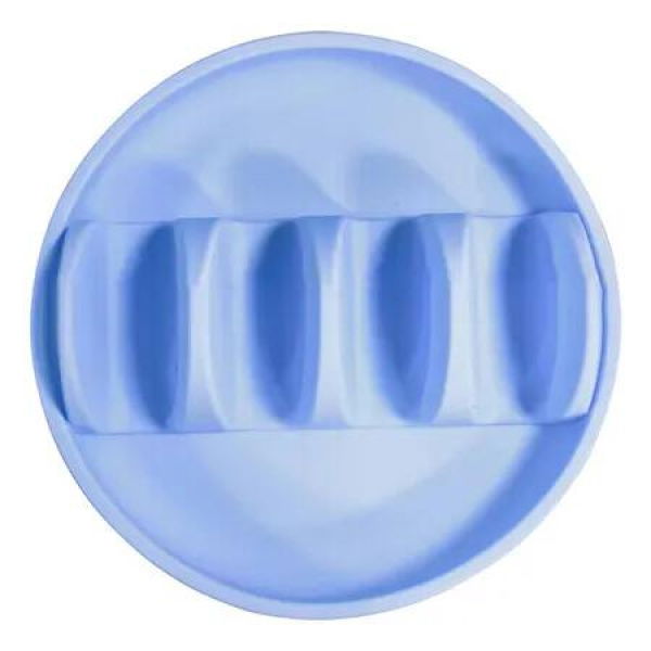 Silicone Taco Holder, Reusable Taco Plates with Dividers, Taco Rack Holders Stand for Hard Soft Taco Shell Holder, Blue