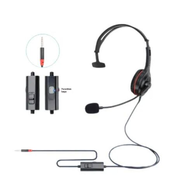 Single Ear for Laptop Cell Mobile Phone Noise Cancelling Headset Call Center Office Volume Control Headset Earphone Customer Service