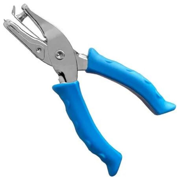 Single Hole Punch 6mm Paper Hole Puncher for Crafts,One Hole Puncher with Blue Soft Grip Handle,Handheld Circle Punch