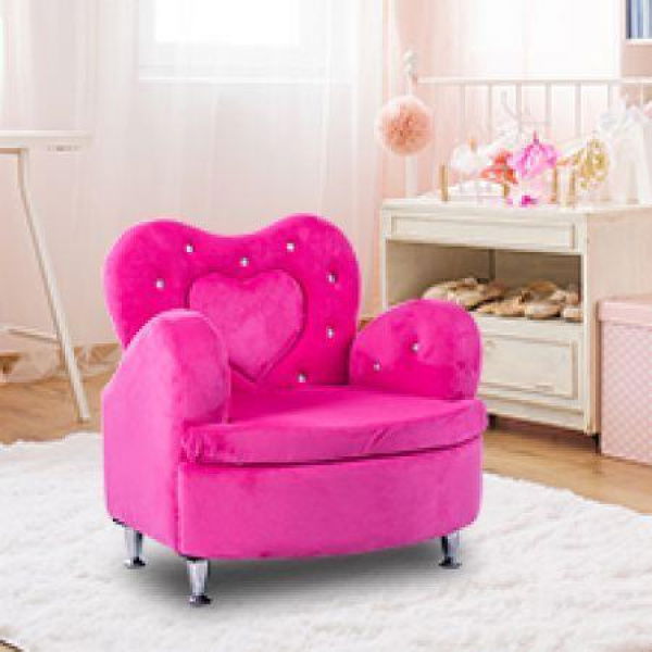 Single Kids Sofa Armrest Chair Toddler With Non-slip Legs For Living Room