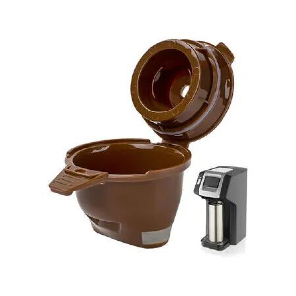 Single Serving Ground Coffee Brew Filter/Holder Basket for Hamilton beach flexbrew replacement parts 49957 49974 49976 Reusable coffee filter Brown