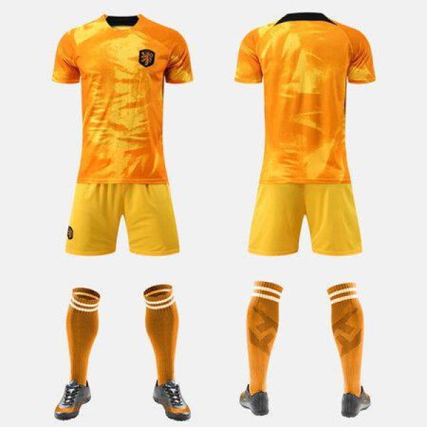 Size 24 Netherlands World Cup Sport Host Stadium Fans Supporter National Team Soccer Footaball Short Sleeves T Shirt Trousers Socks