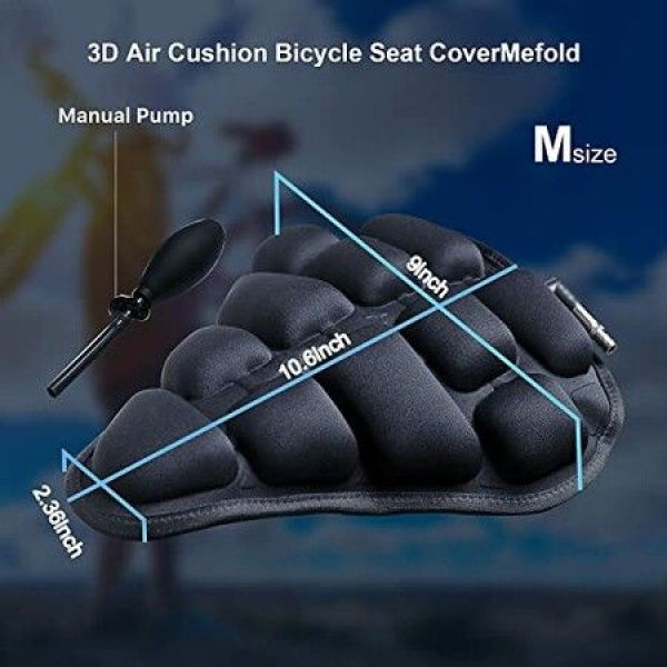 Size M Bike Seat Cushion Soft Bike Seat Cover For Peloton/Stationary/Mountain Bike Accessories.