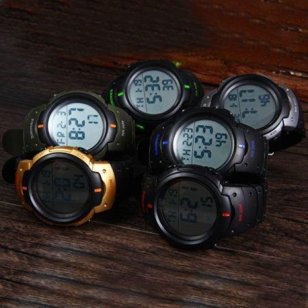 Skmei 1068 Multifunctional LED Military Watch Alarm Stopwatch Water Resistant