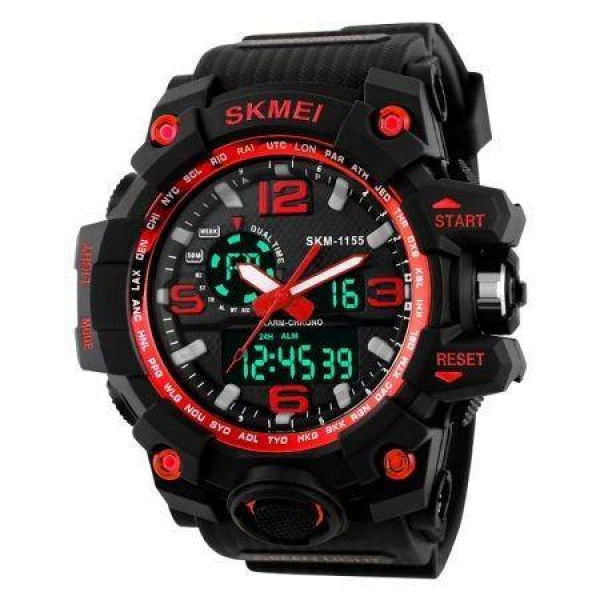 SKMEI Large Dial Shock Outdoor Sports Men Digital LED Military Army Watch