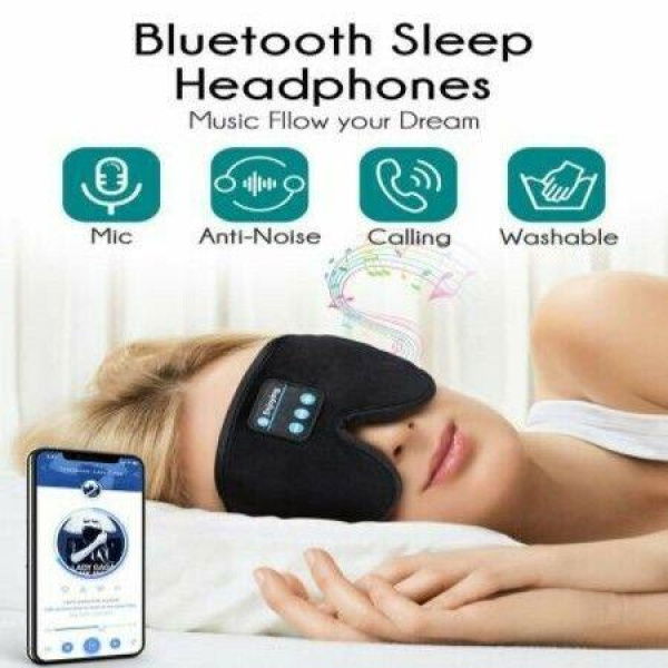 Sleep Headphones Bluetooth 5.0 Sleeping Headphones Headband 10H Music Soft Elastic Comfortable Sleep Band ASMR SleepPhones