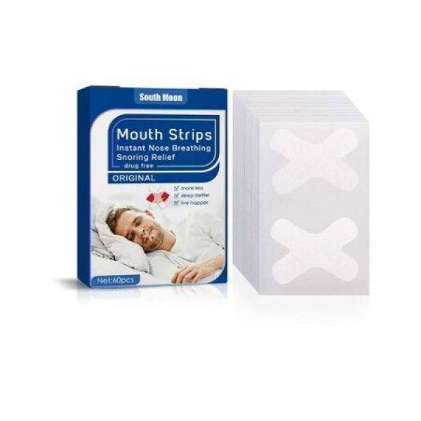 SleepSloth Mouth Tape For Better Sleep - 60 Count Anti-Snoring Strips For Improved Nose Breathing And Snore Reduction