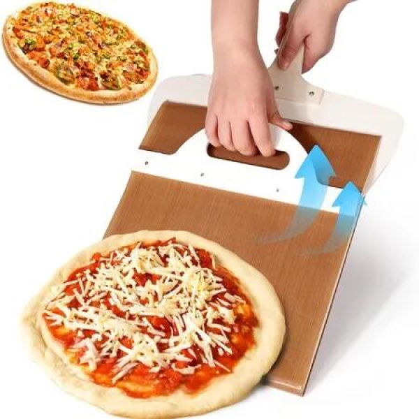Sliding Pizza Peel 8Inch Pizza Paddle With Handle,Non-Stick Pizza Peel For Bread Dough Transfer,Pizza Oven Accessories Spatula Home Outdoor Use
