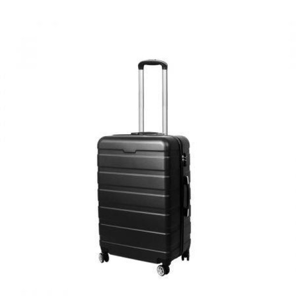 Slimbridge 24 Luggage Suitcase Trolley Travel Packing Lock Hard Shell Black