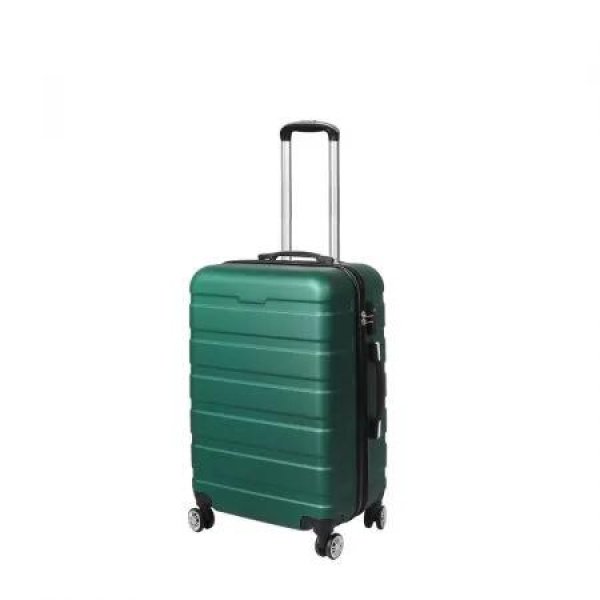 Slimbridge 24 Luggage Suitcase Trolley Travel Packing Lock Hard Shell Green