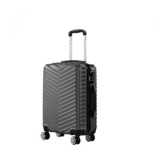 Slimbridge 24 Luggage Suitcase Trolley Travel Packing Lock Hard Shell Grey