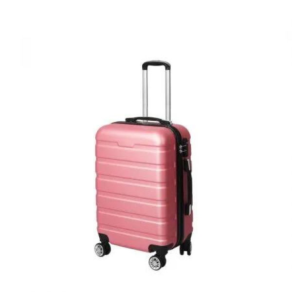 Slimbridge 24 Luggage Suitcase Trolley Travel Packing Lock Hard Shell Rose Gold