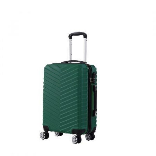 Slimbridge 28 Luggage Suitcase Trolley Travel Packing Lock Hard Shell Green