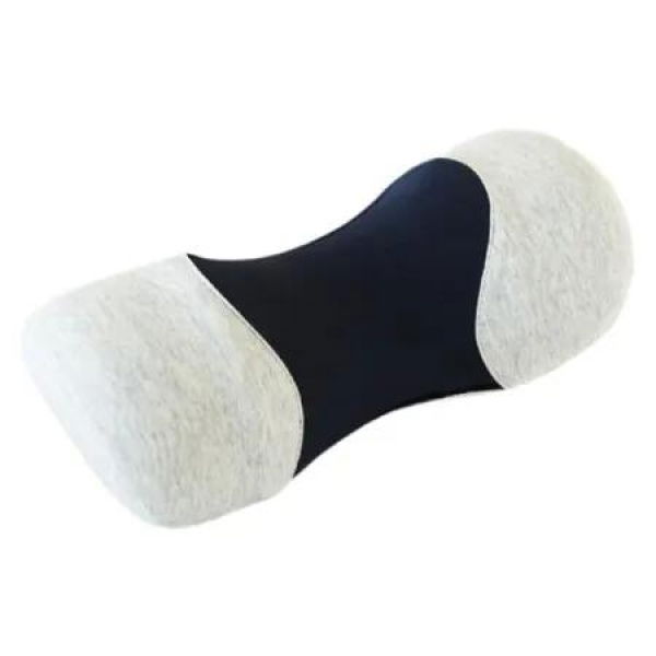 Small Neck Roll Pillow, Cervical Memory Foam Pillow for Tension Muscle Relief, Blue