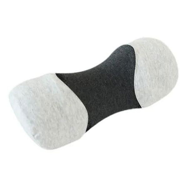 Small Neck Roll Pillow, Cervical Memory Foam Pillow for Tension Muscle Relief, Grey