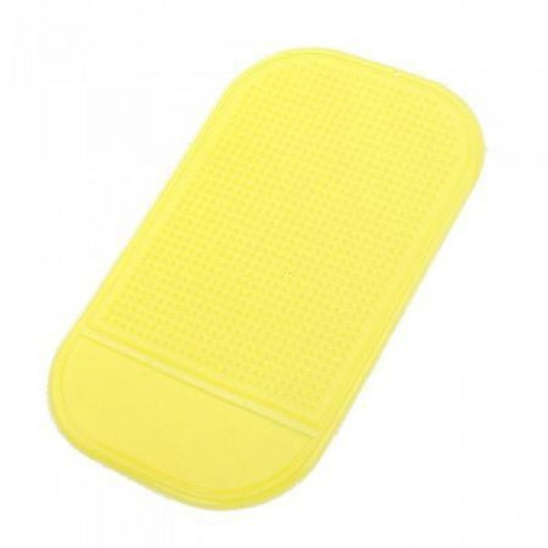 Small Silica Gel Anti-Slip Car Dashboard Non-slip Mat Magic Sticky Pad For Phone PDA MP3/4 Yellow.