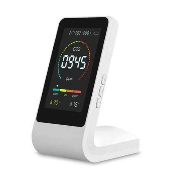 Smart Air Quality Monitor - 3-in-1 Indoor Air Quality Sensor CO2 Meter For Home Office Bedroom