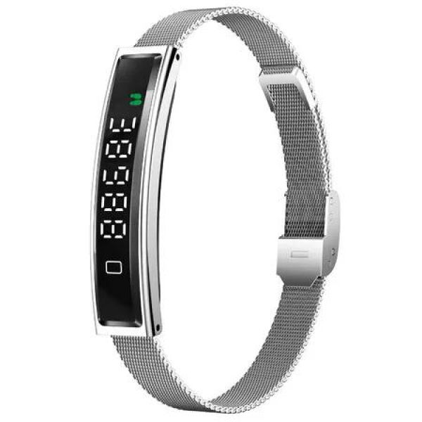 Smart Bracelet Watchs for Women Men Fitness Watch and Sleep Trackers,Always-On Display Waterproof Fitness Tracker 24/7 Free App (Silver)
