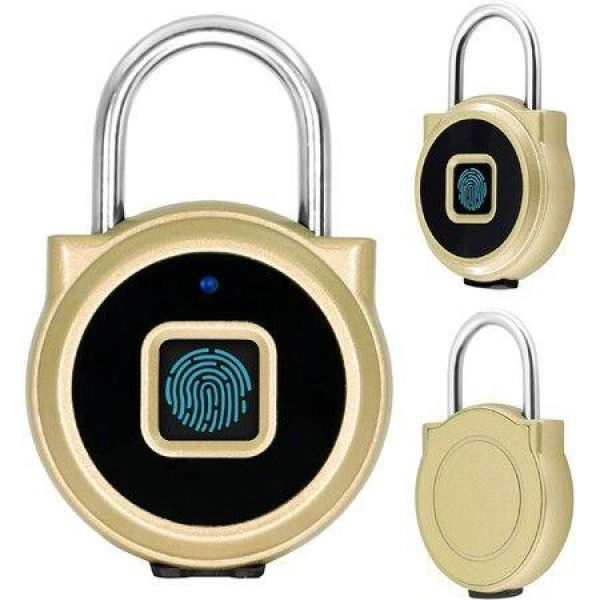 Smart Fingerprint Padlock Bluetooth Lock USB Rechargeable Remote Authorization IP65 Waterproof For Locker Backpack Bike Storage