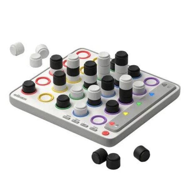 Smart Four 3D AI-Powered Match 4 Board Game,Strategy Board Games with Integrated Referee for 1 2 Players,Travel Games for Kids