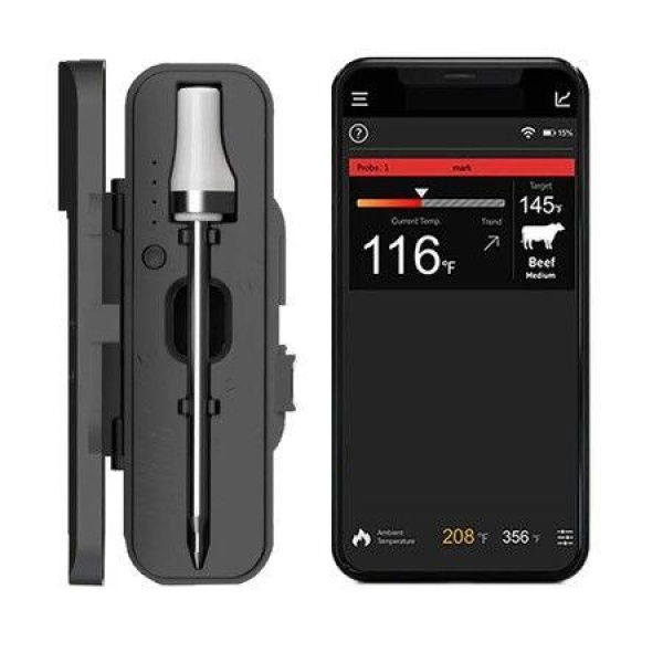 Smart Meat Thermometer With Wireless Bluetooth Connectivity