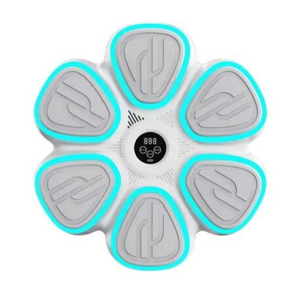 Smart Music Boxing Machine for Men Women, Wall Mounted Bluetooth Music Boxing Machine for Home Workouts and Family Fun, White