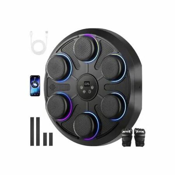 Smart Music Boxing Machine,Wall-Mounted Bluetooth Boxing Machine,9 Speed Rhythm Mode Adjustment,Electronic Boxing Machine Wall Mounted