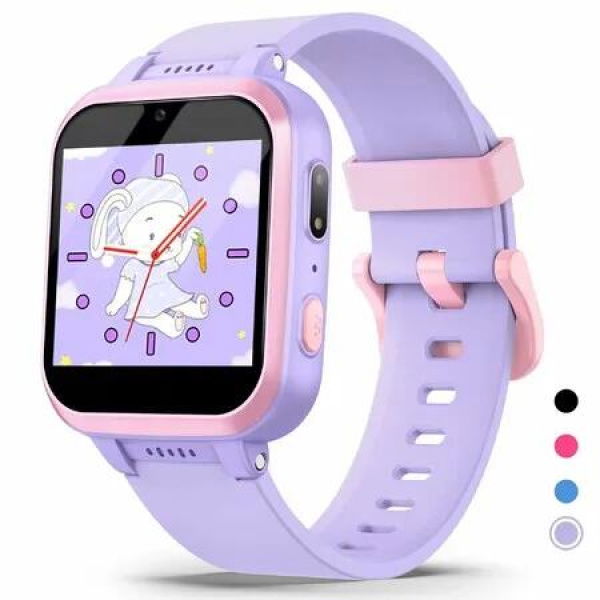 Smart Puzzle Camera Kids Watch HD Touch Screen Video Music Pedometer Alarm Clock Flashlight Activity Tracker Purple Fashion Gift Boys Girls Age 3+