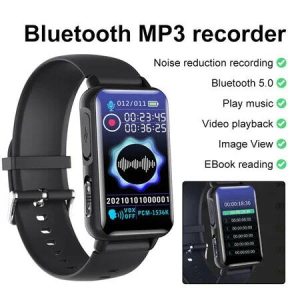 Smart Recording Watch Voice Activated Digital Audio Voice Recorder Bracelet Wrist Watch Dictaphone MP3 Player with 16GB