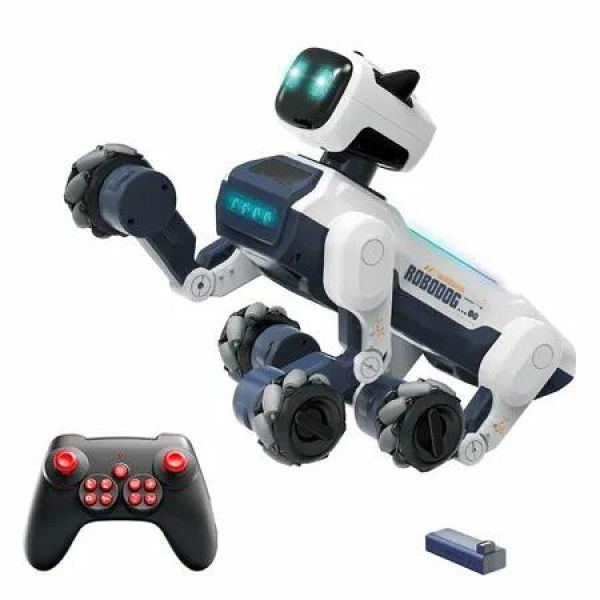 Smart Robot Dog Remote Voice Control Interactive Touch Feature,Dancing,Singing,Sit Handshake,Programmable Rechargeable Electronic Puppy Educational Gift