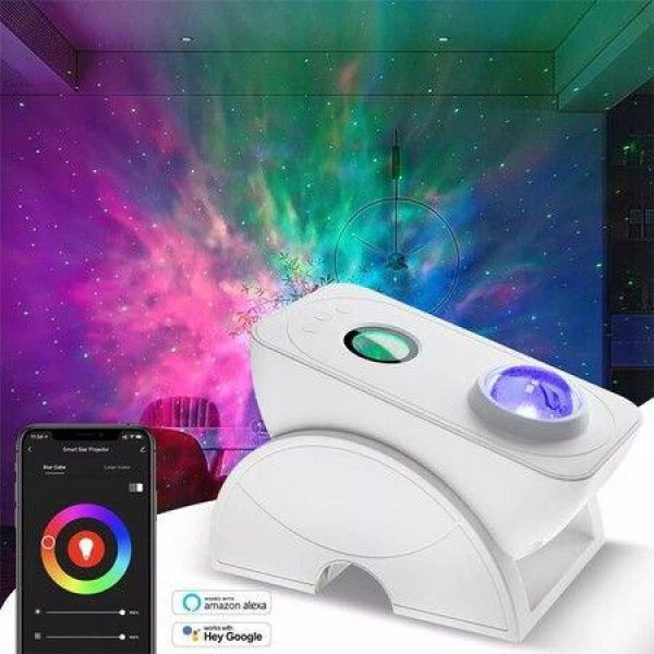 Smart Star Projector Galaxy Light Rotatable Nebula Cloud Stars Music Sync Smart APP Planetarium Projector For Kids Adults