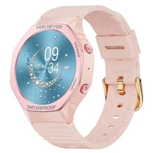 Smart Watch 1.32 Casual Women's Sport Watch for Android iOS Phones with 100+Sport Modes, Fitness Tracker,Sleep Monitor (Pink-Blue)