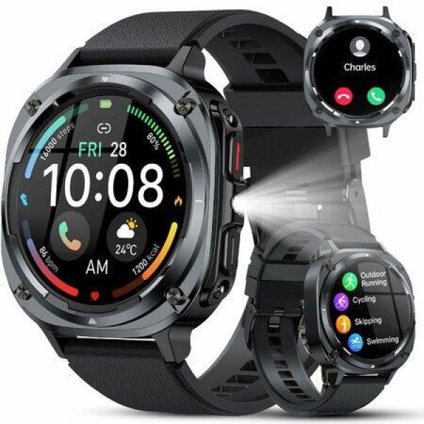 Smart Watch for Men Answer/Make Calls,1.39In HD Fitness Tracker with Sleep Monitor Pedometer,114+ Sports Mode Activity Trackers,IP68 Waterproof
