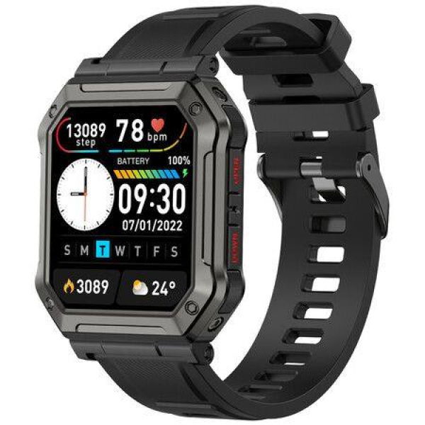 Smart Watch for Men Fitness Tracker Make/Answer Call Bluetooth Smartwatch for Android Phones iPhone Outdoor Digital Sport Run Watches Monitor Step Counter (Black)