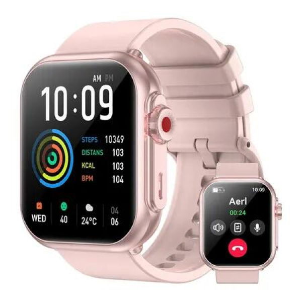 Smart Watch for Men Women, 1.85 Inch HD Screen Fitness Tracker, 110+ Sport Modes, Sleep Monitor, Fitness Watch for Android/iOS (Pink)