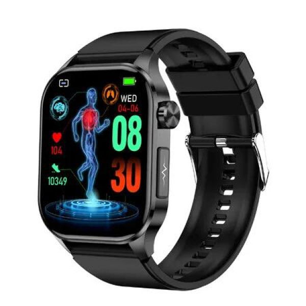 Smart Watch for Men Women, 2.04 Inch Color Screen, Sleep and Stress Monitor, Smartwatch Compatible with Android and iOS,150 Sports Modes (Black)