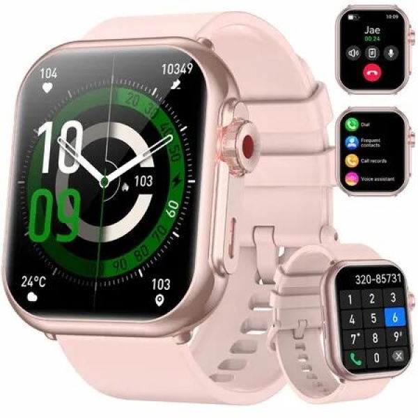 Smart Watch for Men Women,1000 mAh 100 Day Battery Life,1.85In Fitness Tracker,110+ Sport Modes,IP68 Waterproof,24/7 Sleep Monitor Fitness Watch