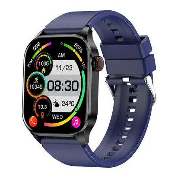 Smart Watch, Infrared Oxygen Monitor, 2.04 inch AMOLED Display, 136 Sports Modes, IP68 Waterproof Fitness Tracker, Compatible with Android and iOS,Blue