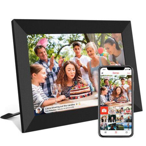 Smart WiFi Digital Photo Frame,10.1 Inch IPS LCD Touch Screen,Auto-Rotate Portrait and Landscape,32GB Memory,Share Moments Instantly from Anywhere